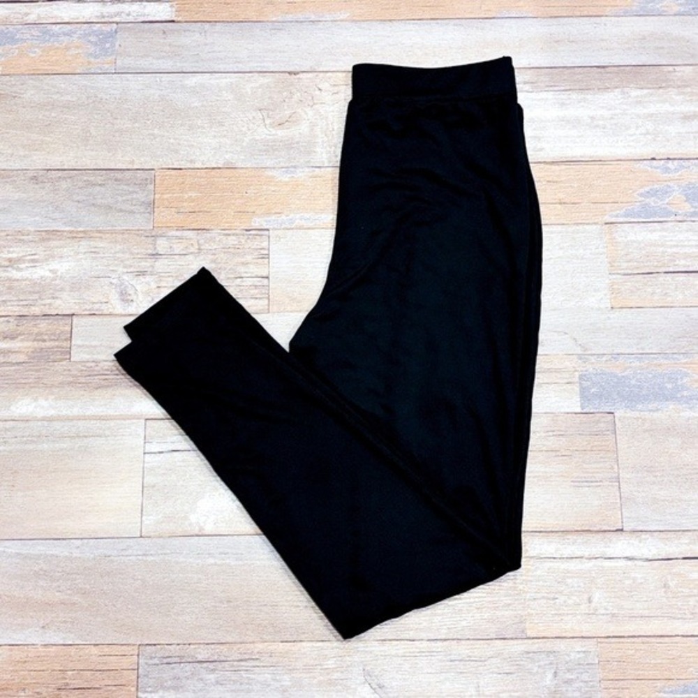 SHEIN Black Ripped Lace Panel Cutout Stretch Full Length Leggings‎ Size 8/10